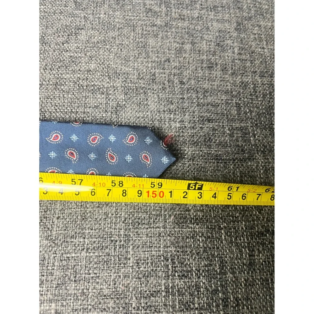 Jos. A. Bank Heritage Collection Blue Paisley Silk Handmade Necktie 59inch